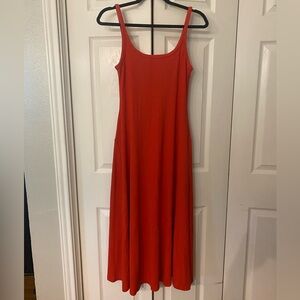 Old Navy Ribbed Red Sleeveless Dress Medium Petite